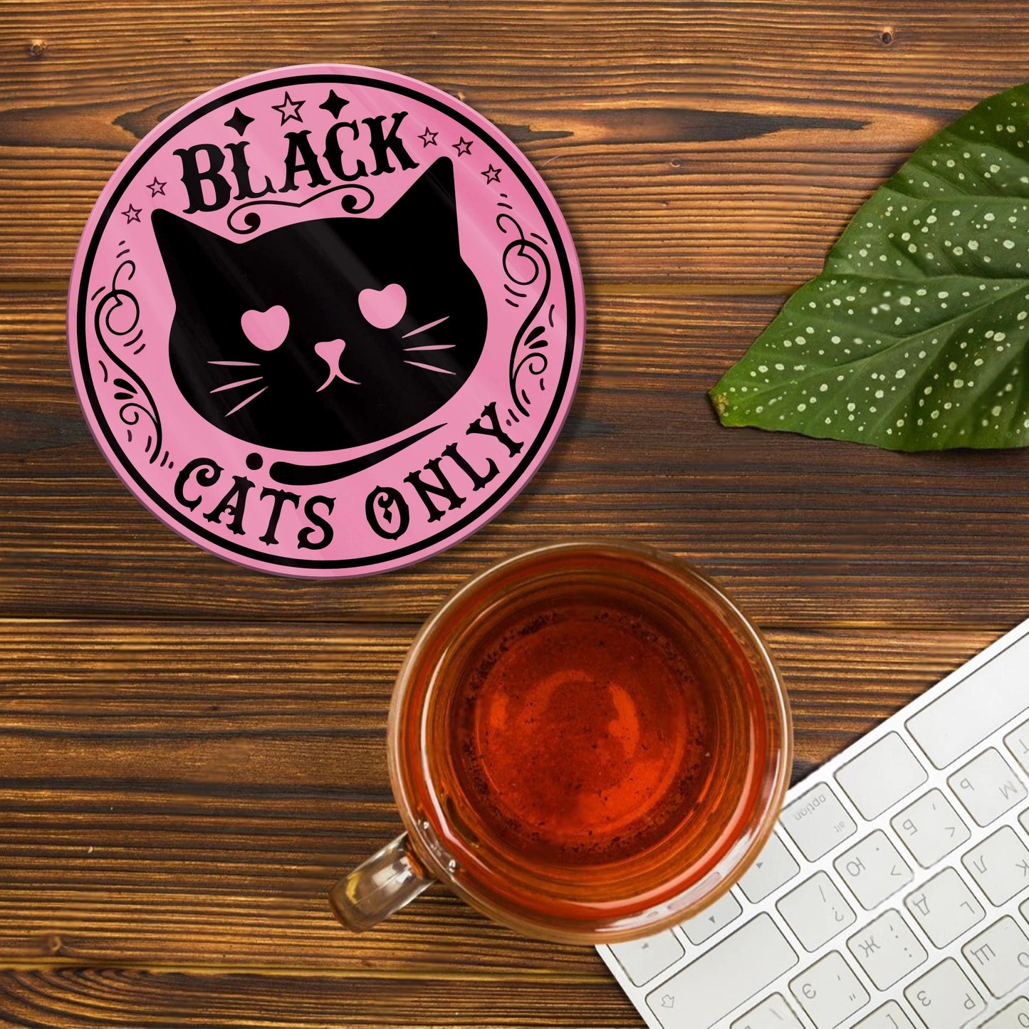 BLACK CATES ONLY ACRYLIC COASTER