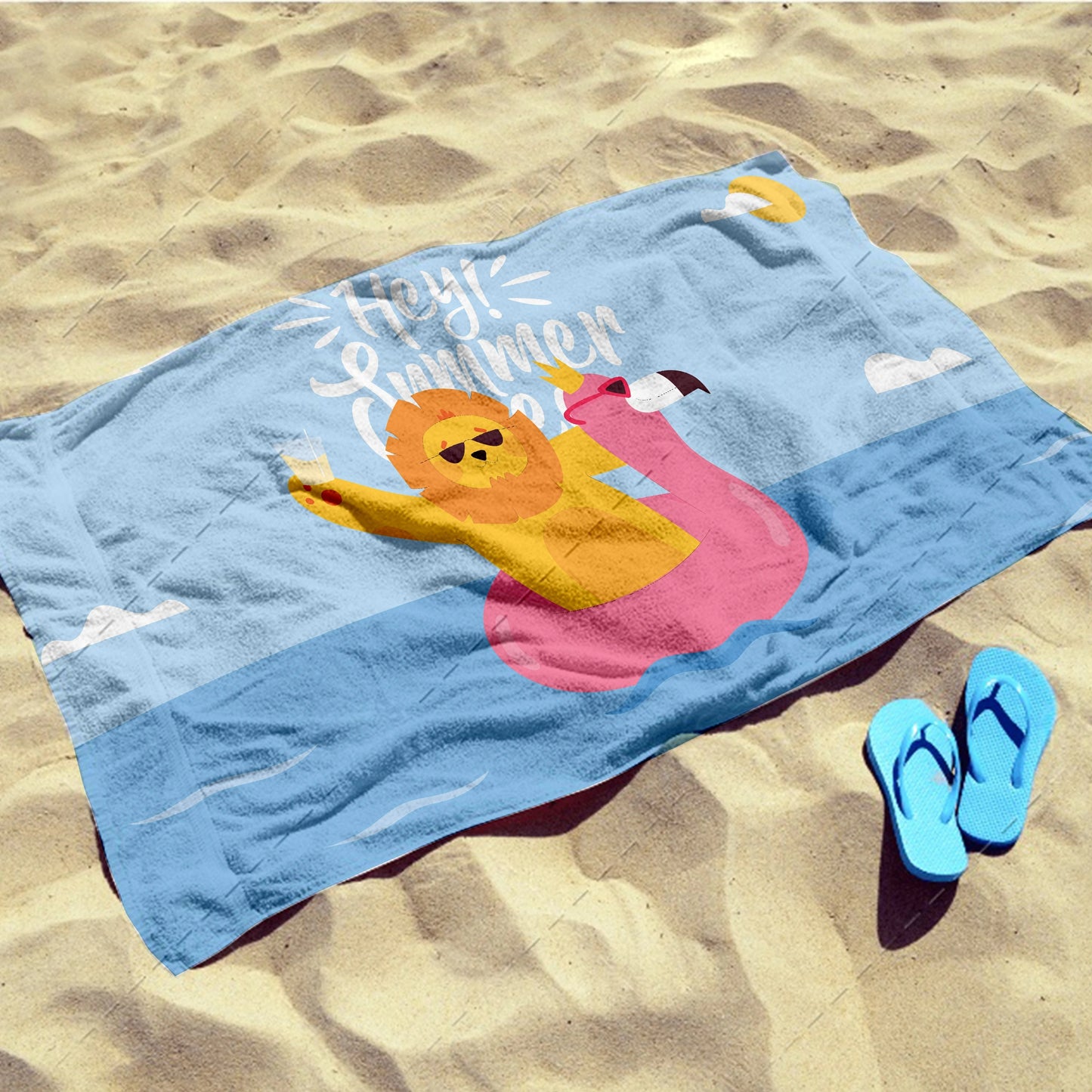 Hey Summer – Lion Floatie Beach Towel