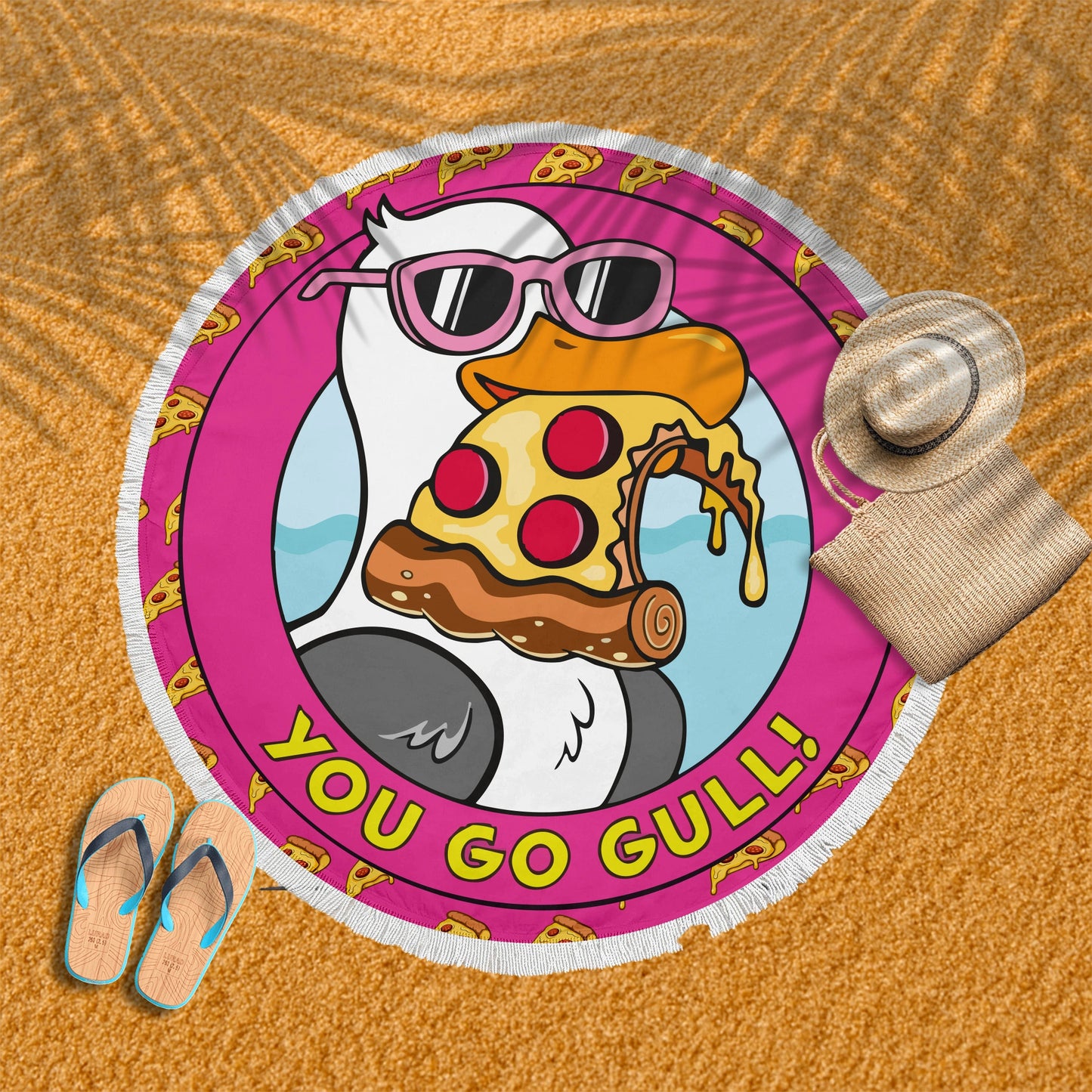 You Go Gull Round Beach Blanket