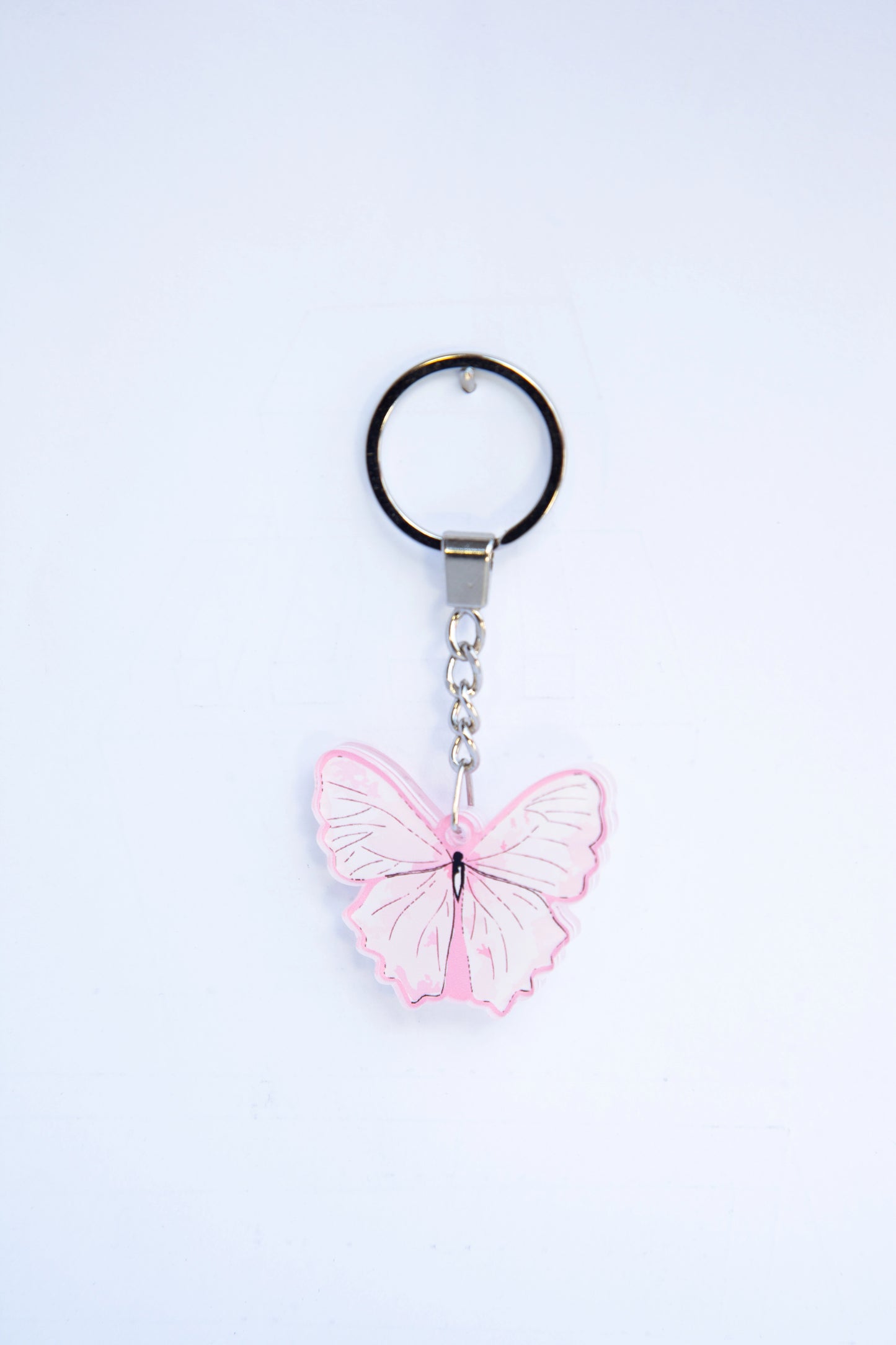 PINK BUTTERFLY ACRYLIC KEYCHAINS