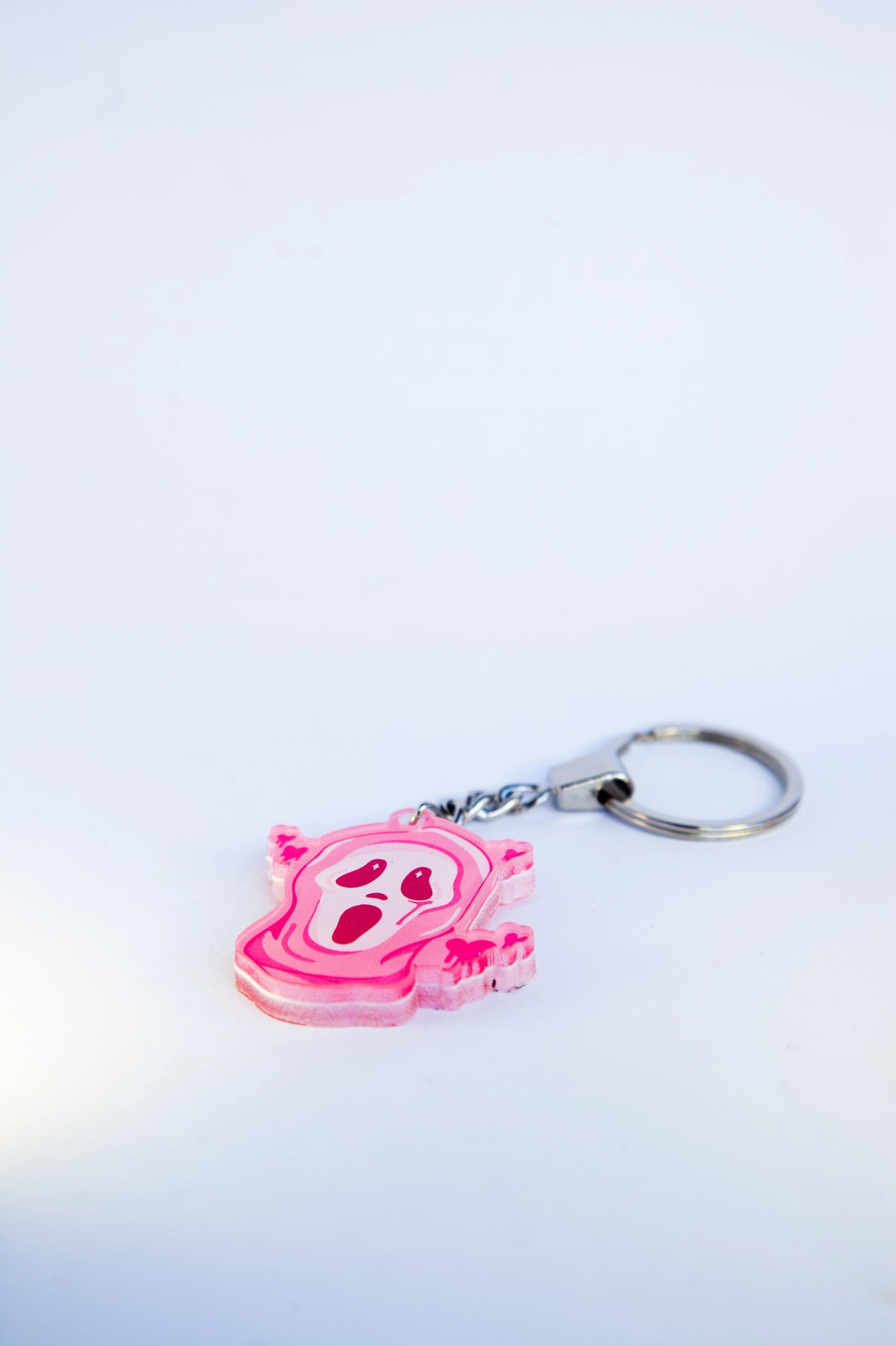 PINK GHOST ACRYLIC KEYCHAINS