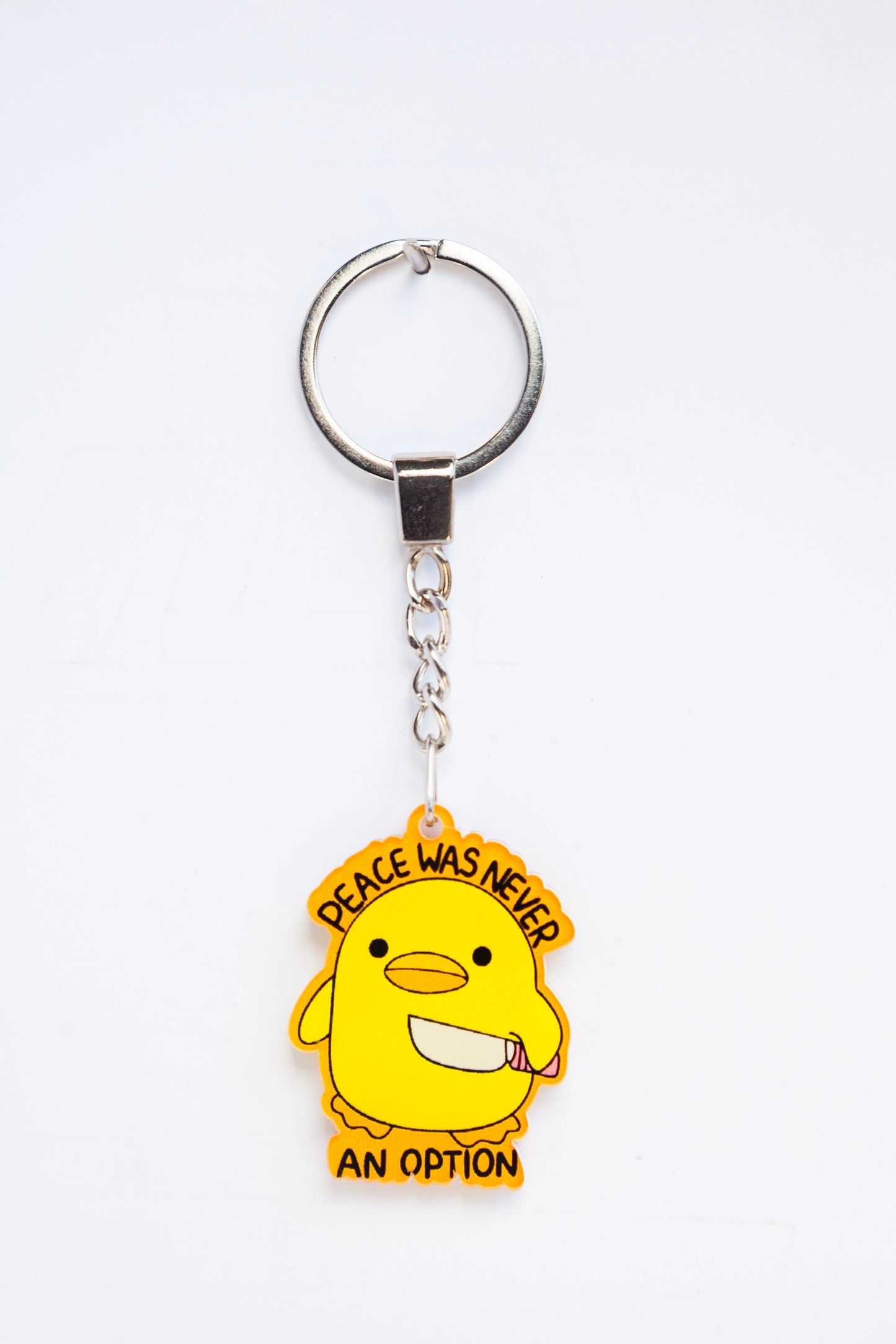 PECE WAS NEVER AN OPTION ACRYLIC KEYCHAINS