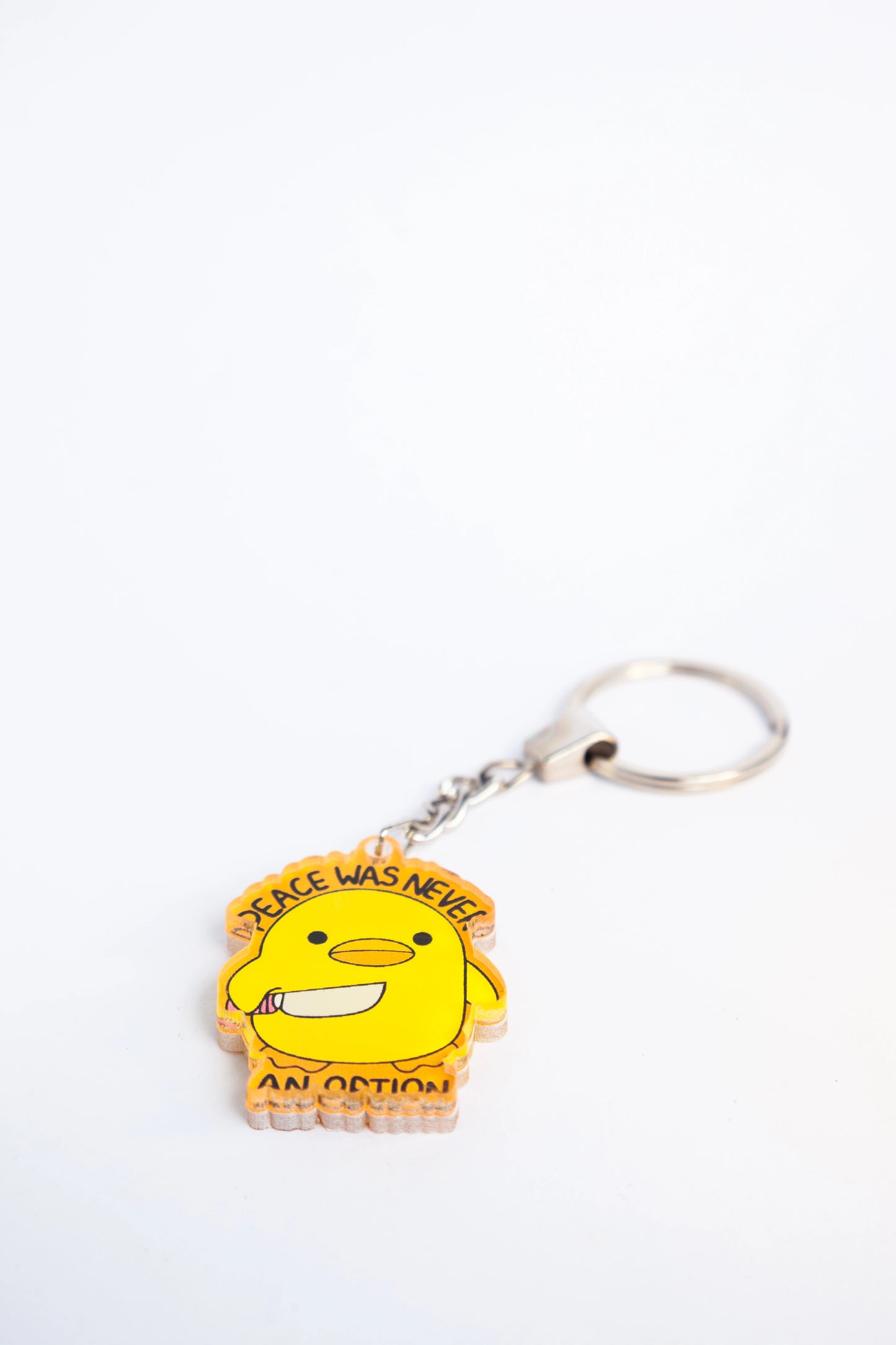 PECE WAS NEVER AN OPTION ACRYLIC KEYCHAINS