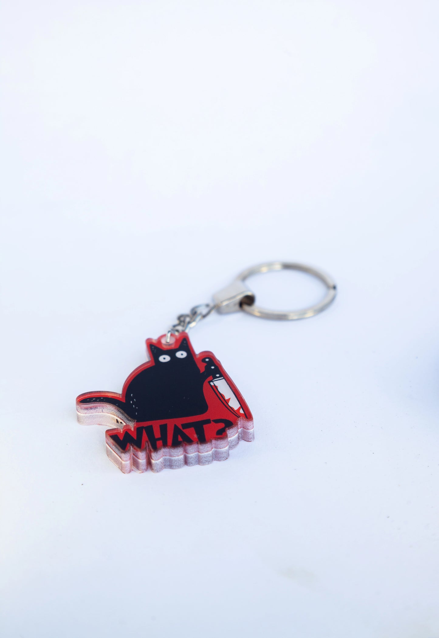 BLACK CAT KILLER ACRYLIC KEYCHAINS