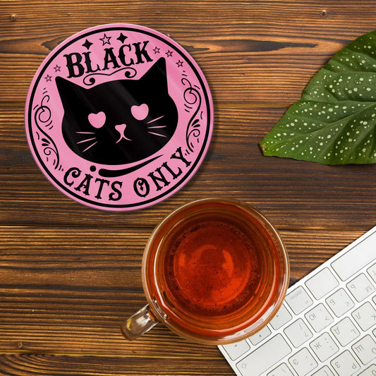 BLACK CATES ONLY ACRYLIC COASTER