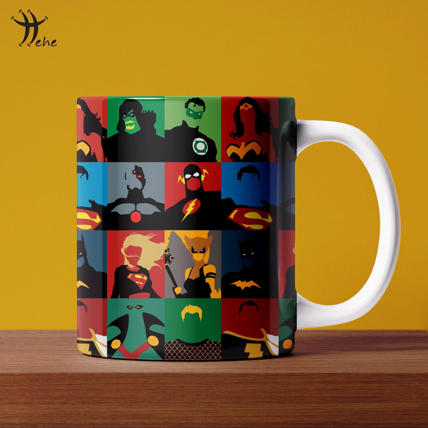 SUPERHERO SILHOUETTE CERAMIC MUG