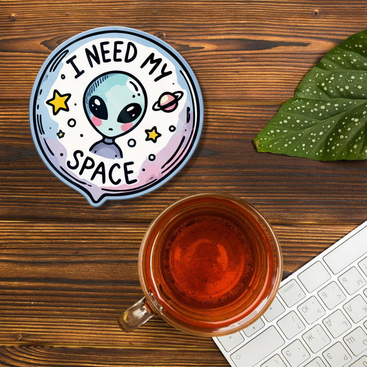 I NEED MY SPACE ACRYLIC COASTER
