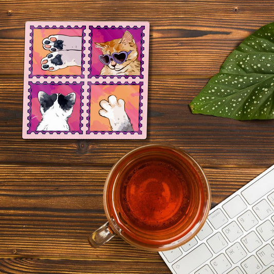 CUTE CAT ACRYLIC COASTER
