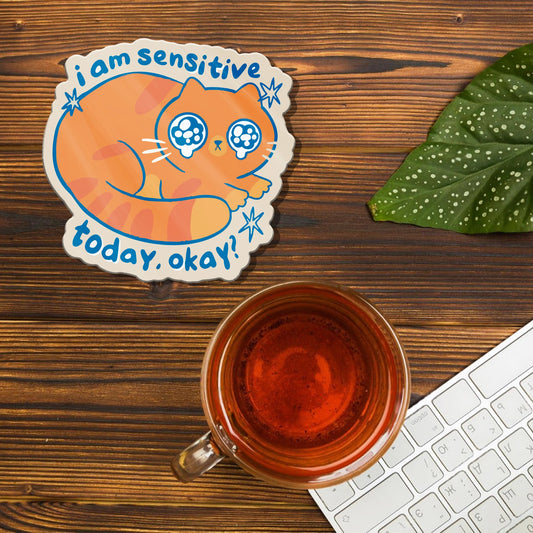 I AM SENEITIVE CAT ACRYLIC COASTER