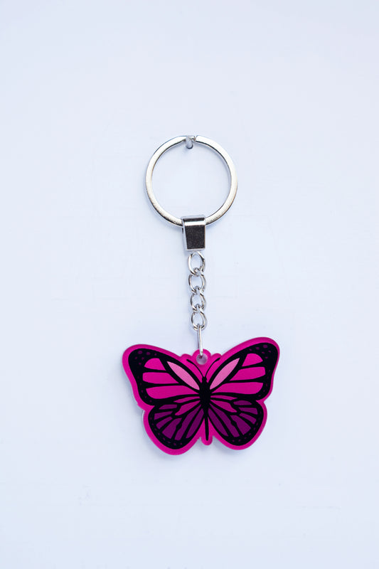 PINKY&BLACK BUTTERFLY ACRYLIC KEYCHAINS